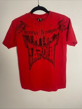 Vintage Y2K TapouT MMA UFC Fighting Red S  T-Shirt